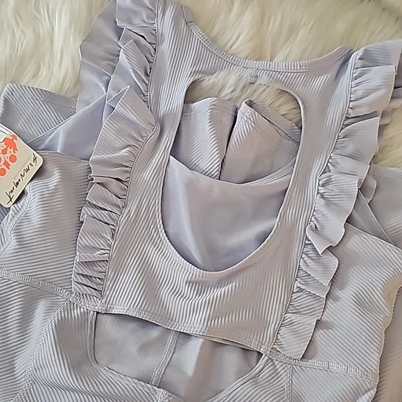 🎉HP NWT Free People Movement Ruffle Me Up One-piece Shortie - Size  L - Picture 13 of 17